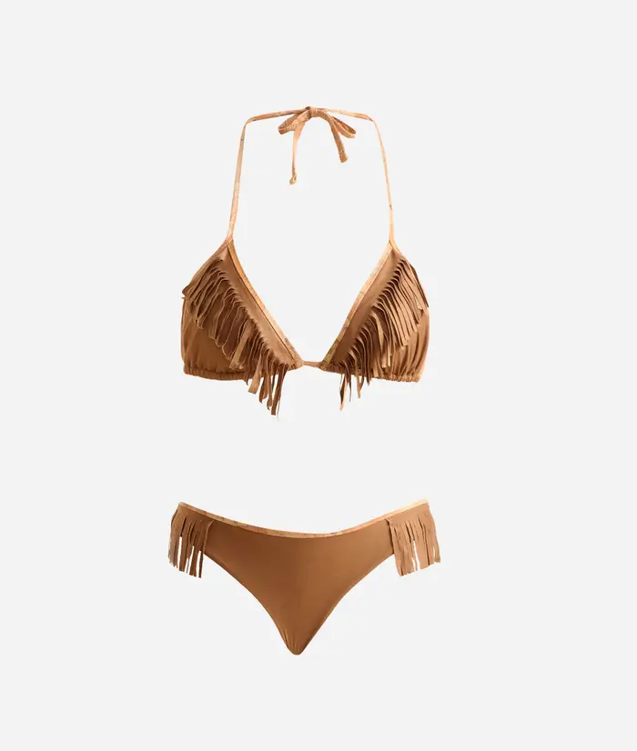 Alviero Martini Free Spirit bikini a triangolo Camoscio