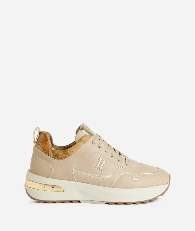 Alviero Martini Geo Road Imperia sneaker in eco nappa Beige