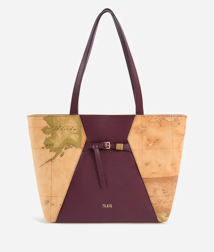 Alviero Martini Geo Saloon borsa shopping Burgundy