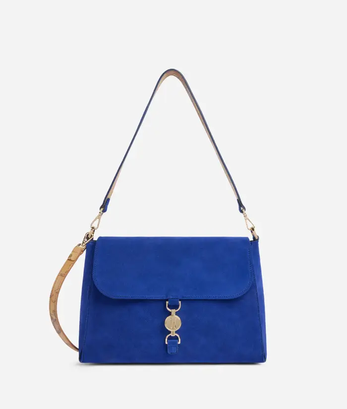 Alviero Martini Golden Coin Messenger borsa sottospalla Bluette