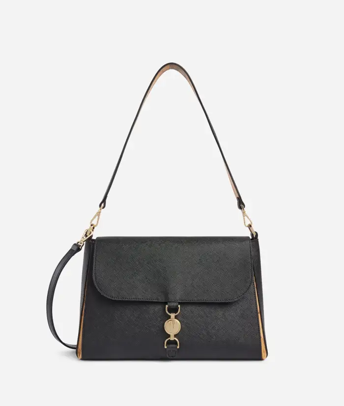 Alviero Martini Golden Coin Messenger borsa sottospalla Nera