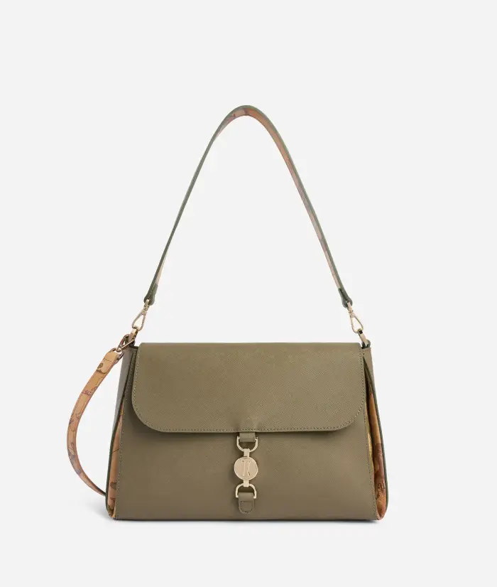 Alviero Martini Golden Coin Messenger borsa sottospalla Verde Oliva