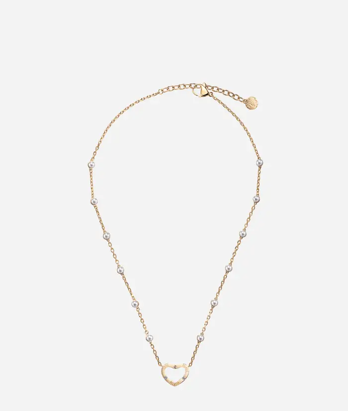 Heartbeads girocollo con cuore e perle Oro