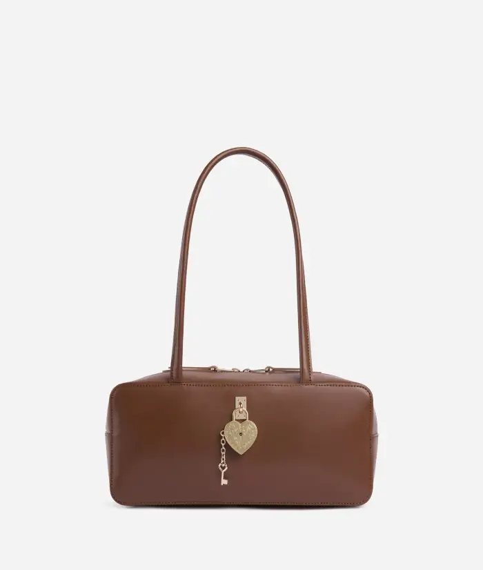 Alviero Martini Love Charm Bag borsa sottospalla in pelle Castagna