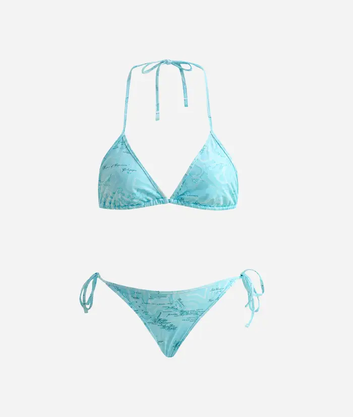 Alviero Martini Pacific Geo bikini a triangolo Acquamarina