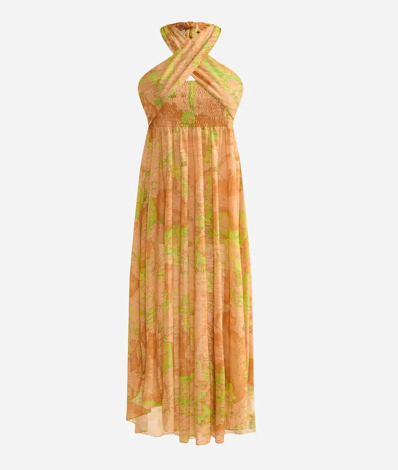 Alviero Martini Pure Color Geo copricostume doppia portabilità Verde Lime