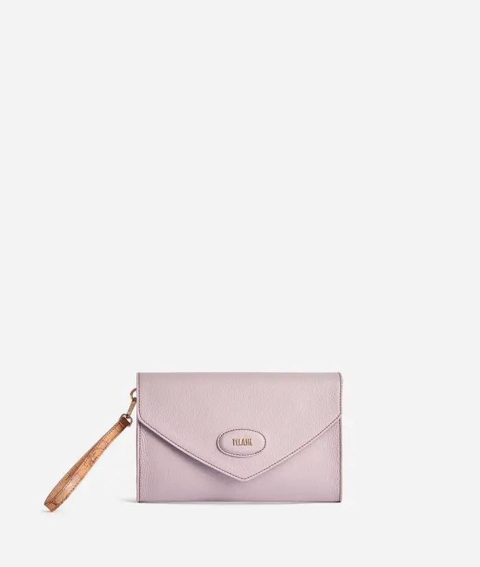 Alviero Martini Rodeo Leather clutch Lilla Chiaro