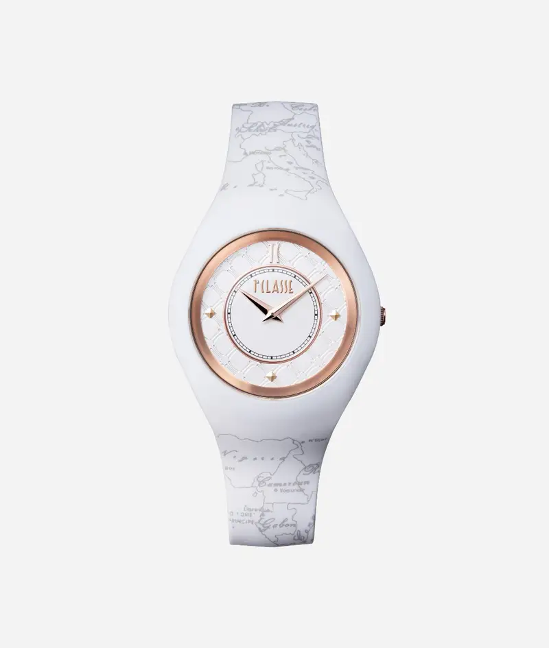 Alviero Martini Saint Tropez orologio in silicone soft Bianco