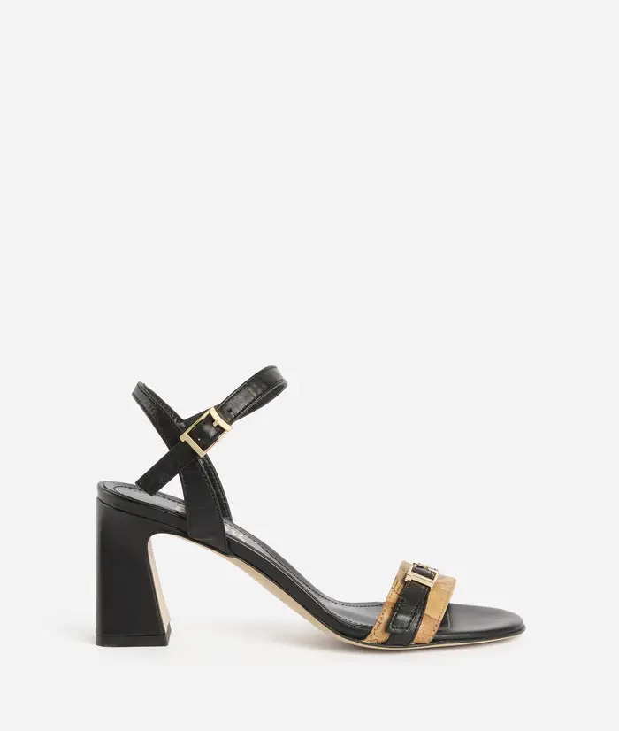 Sandali alti in nappa liscia Neri