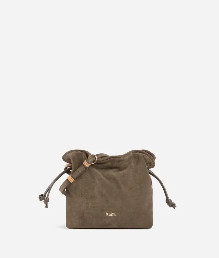 Alviero Martini Savage Leather borsa secchiello mini Verde Oliva