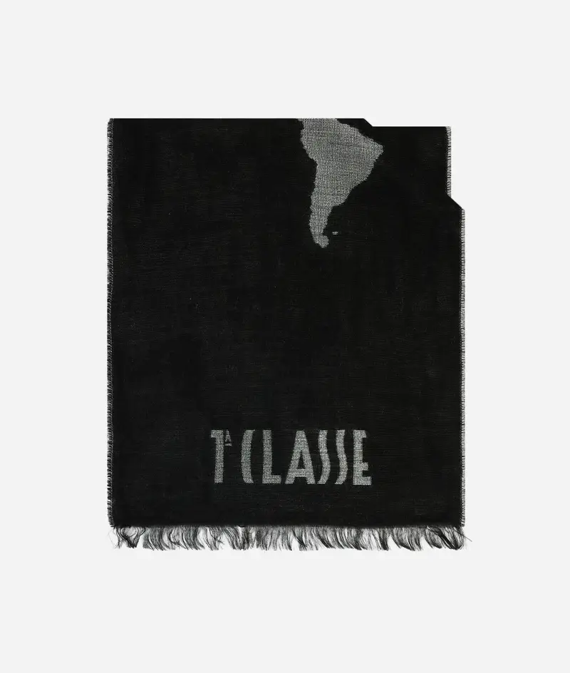 Alviero Martini Sciarpa Geo Pieno in misto modal e lana 40x180 Grigio City