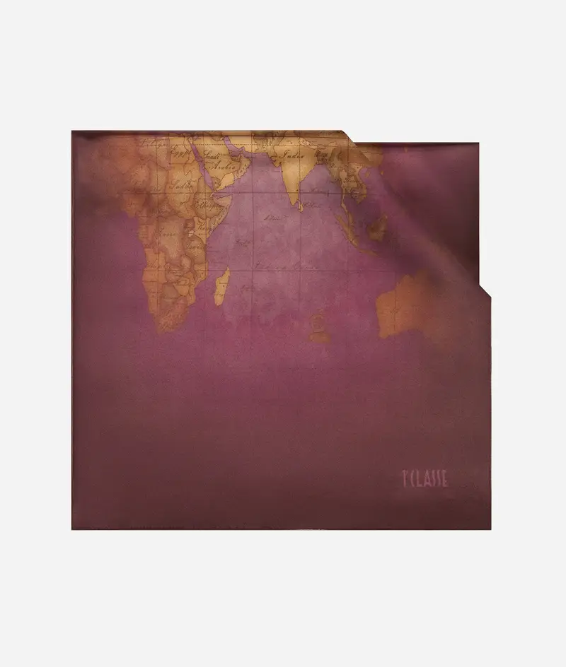 Alviero Martini Sciarpa Geo Sfumato 45x170 Bordeaux