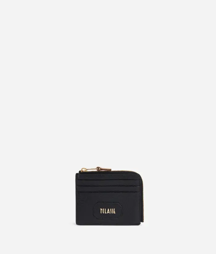 Alviero Martini Sierra Leather portacarte con zip Nero