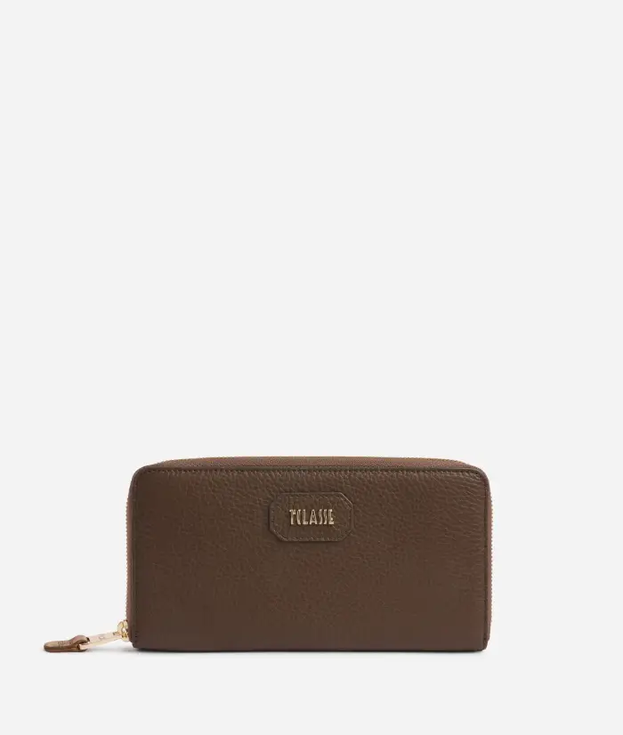 Alviero Martini Sierra Leather portafoglio zip around Sequoia