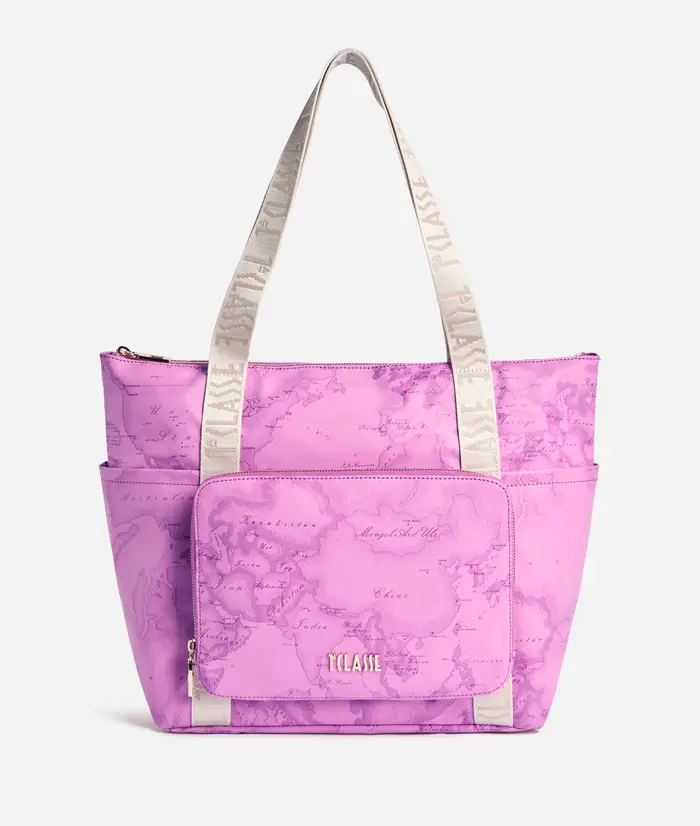 Alviero Martini Soft Color borsa shopping ripiegabile Malva