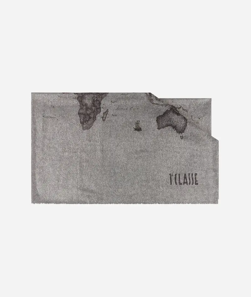 Alviero Martini Stola Geo Marezzato Lurex 80x200 Grigia