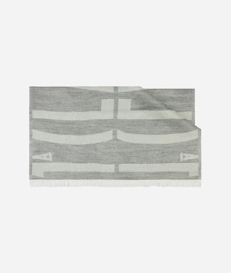 Alviero Martini Stola Logo specchiato Lurex 80x180 Grigio Medio