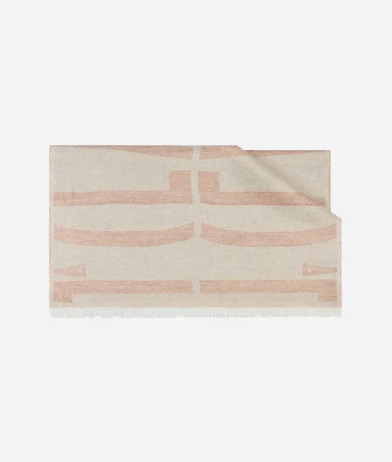 Alviero Martini Stola Logo specchiato Lurex 80x180 Rosa Boreale