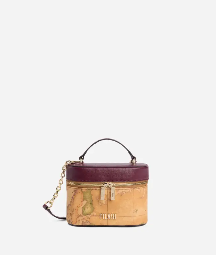 Alviero Martini Treasure Bag tracollina vanity Geo Classic e Burgundy