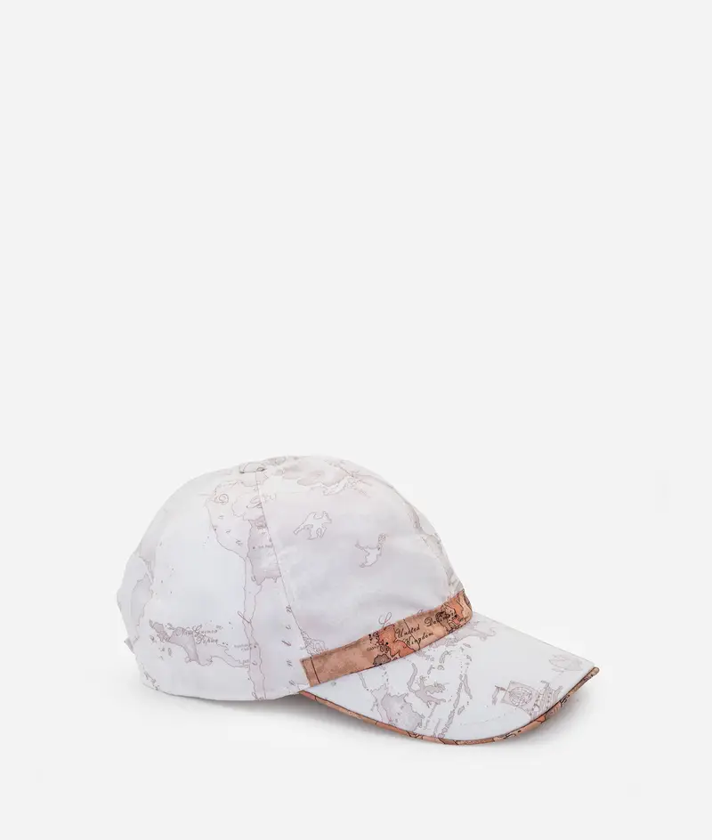 Alviero Martini White Geo Mix cappellino da baseball in nylon Bianco