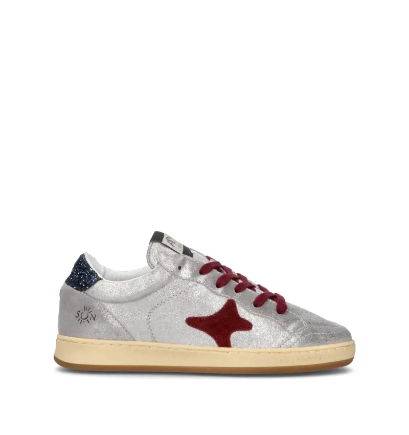 AMA-BRAND Sneaker donna argento in pelle Vario