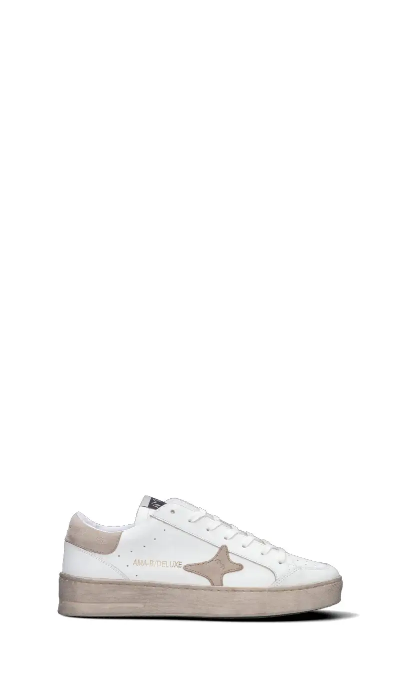 AMA-BRAND Sneaker uomo bianca/beige in pelle Vario