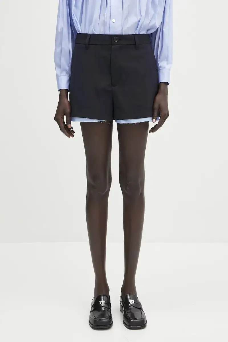 Ambush shorts con aggiunta di lana Layered Suit Short Pants colore blu navy 12115378