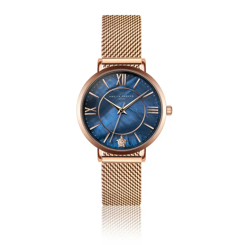 Amelia Parker Orologio da donna Petite Blue Mesh