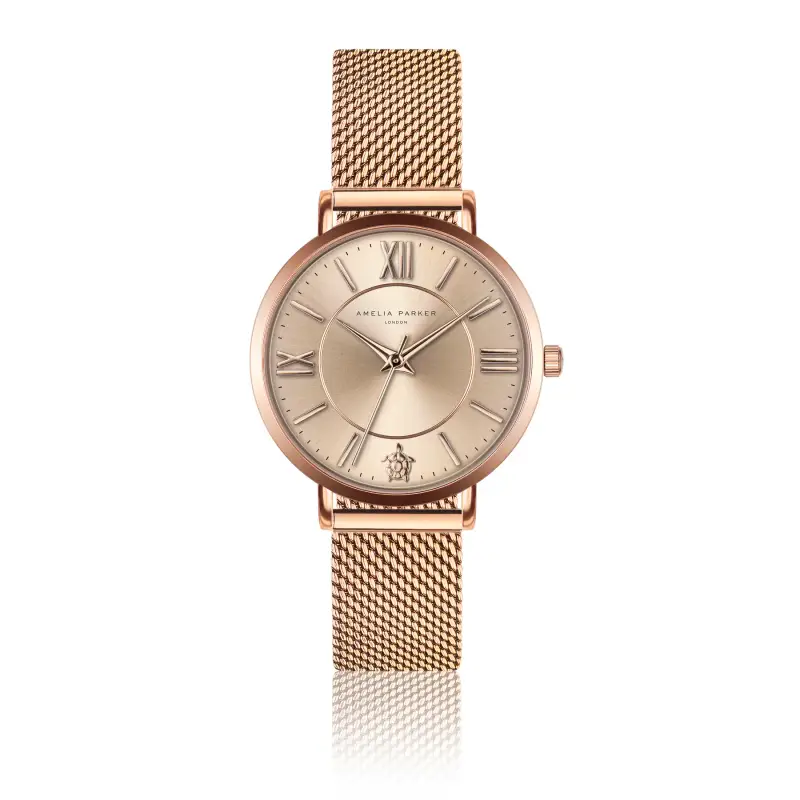 Amelia Parker Orologio da donna Petite Rose Mesh