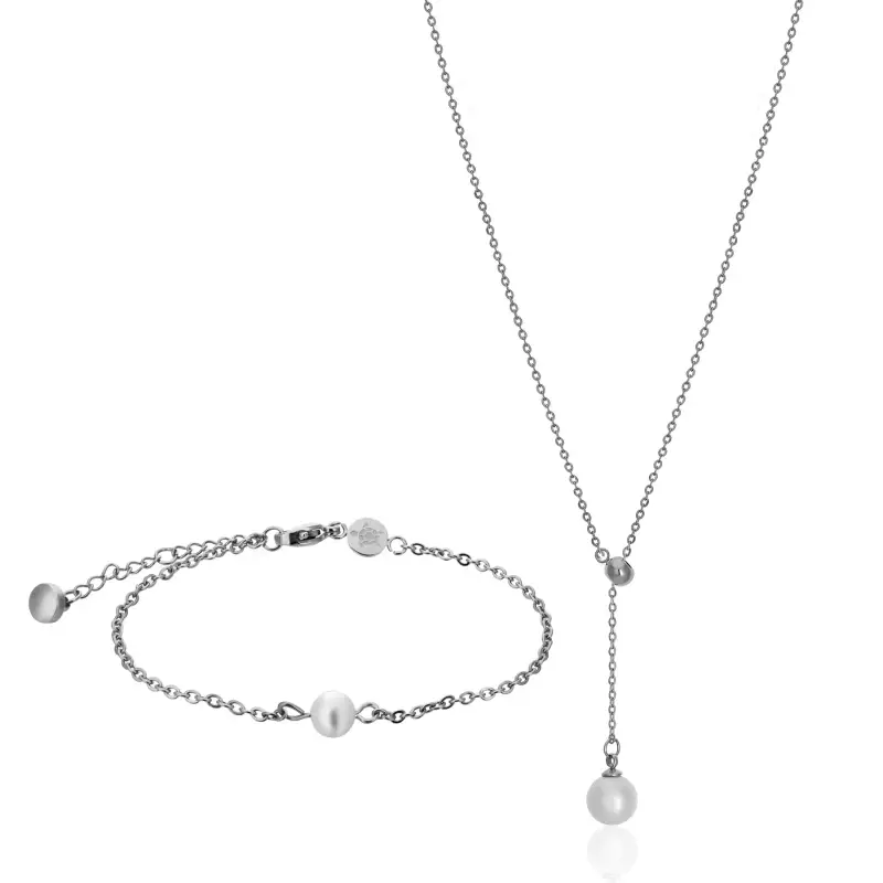 Amelia Parker Set di collana e bracciale Raindrop