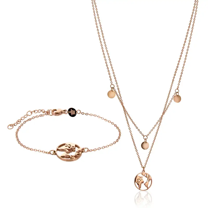 Amelia Parker Set di collana e bracciale Wanderlust