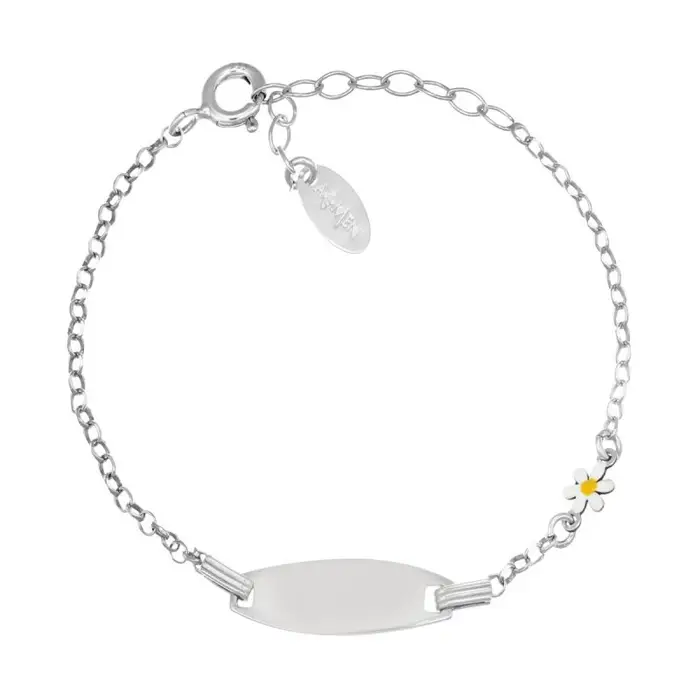 AMEN Bracciale Junior Personalizzabile Con Margherita