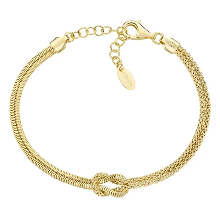 AMEN Bracciale Nodo D Amore Dorato - Argento 925