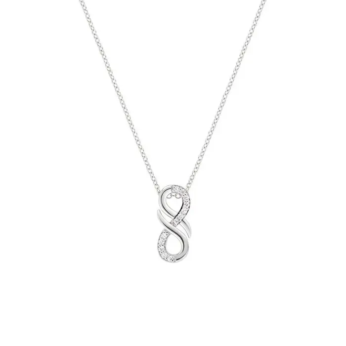 AMEN Collana Amore Infinito Con Zirconi In Argento