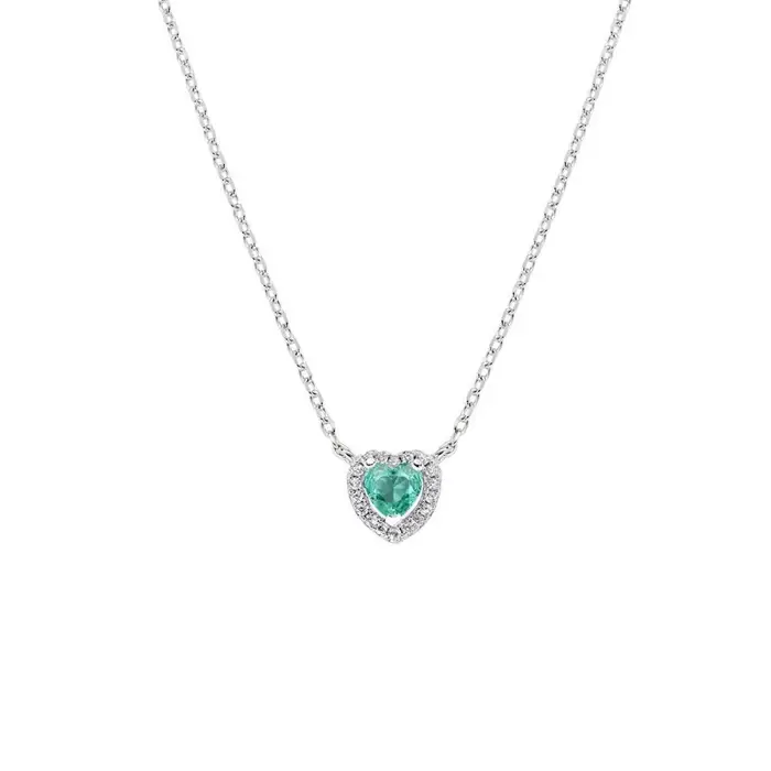 AMEN Collana Dolce Cuore Verde Acqua