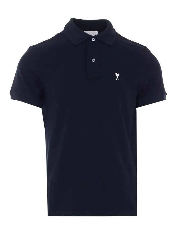 Ami Paris Ami De Coeur Polo Nero