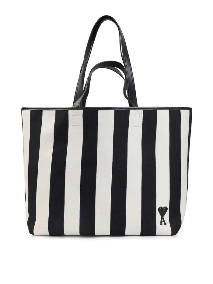Ami Paris Borsa Shopping Ami De Coeur Bianco