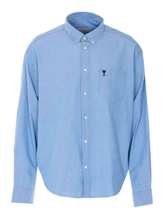 Ami Paris Camicia Ami De Coeur Blu