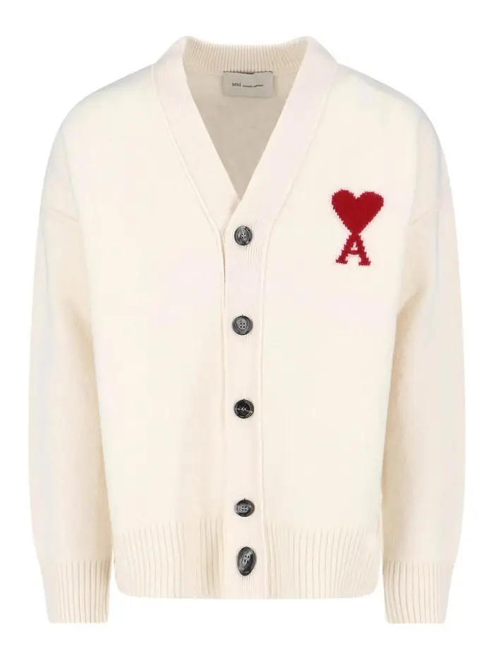 Ami Paris Cardigan Crema
