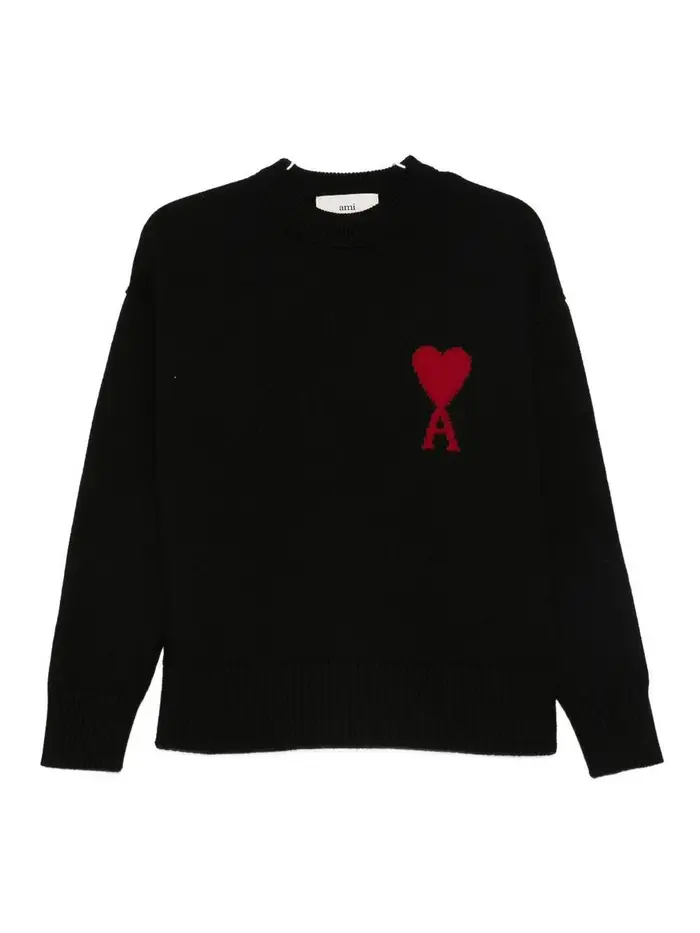 Ami Paris Cardigan in lana Ami De Coeur Nero