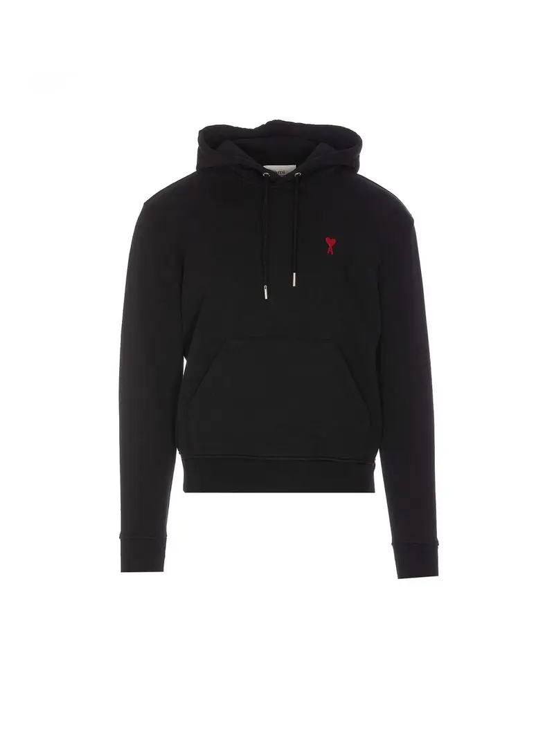 Ami Paris Felpa con cappuccio Ami De Coeur Nero