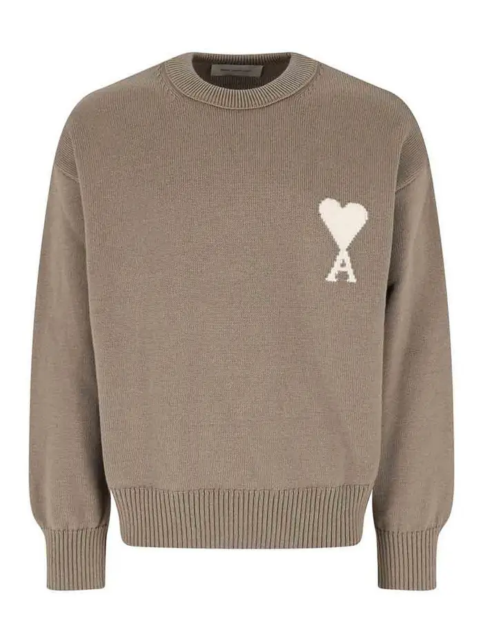 Ami Paris Maglione in cotone Beige