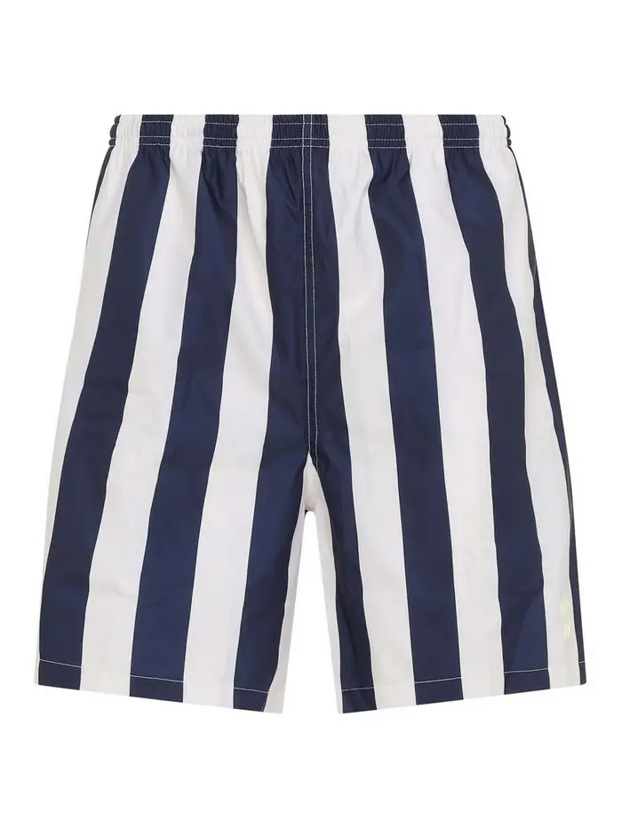 Ami Paris Pantaloncini da bagno Ami a righe lunghe Bianco