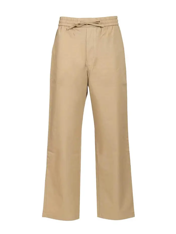 Pantaloni Con Vita Elasticizzata Beige