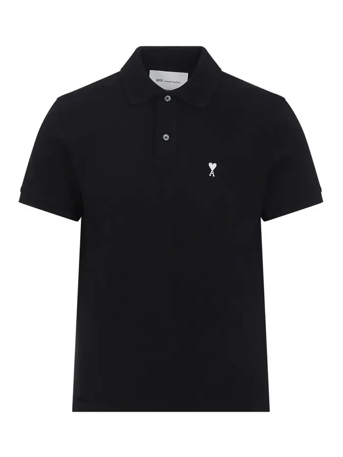 Ami Paris Polo De Coeur in contrasto Bianco