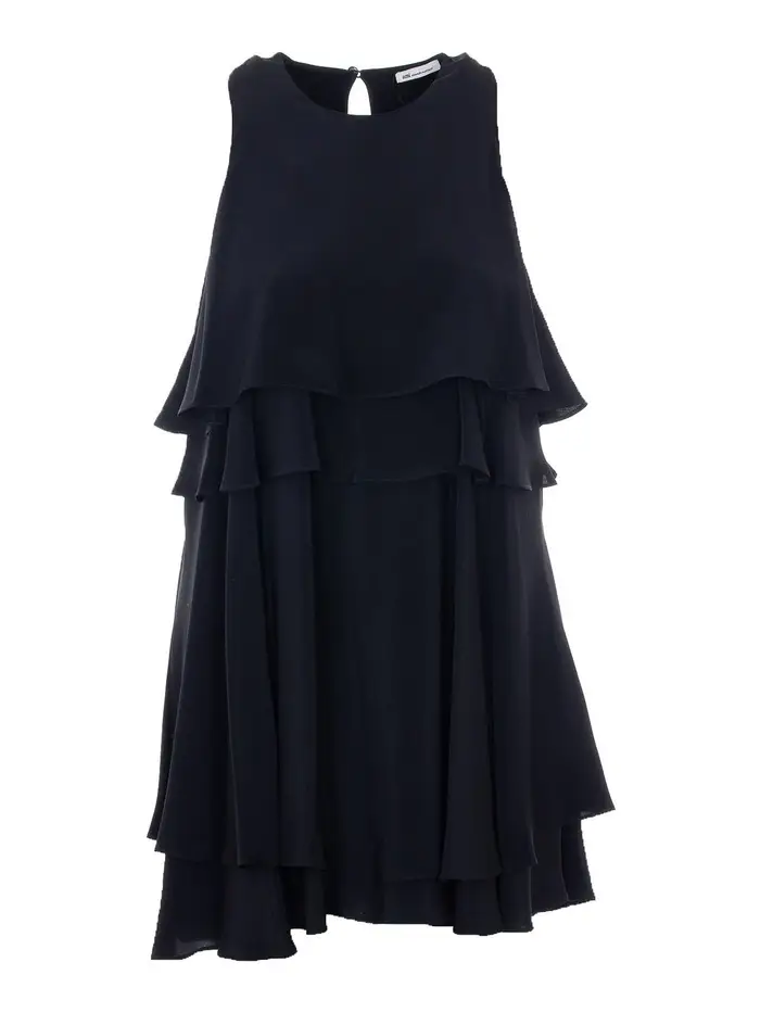 Ami Paris Vestito con mini volant Nero
