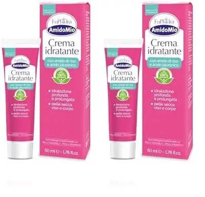 Euphidra Amido Mio Crema Idratante - Di Riso E Acido Jauronico, Idratazione Profonda, 50 Millilitro