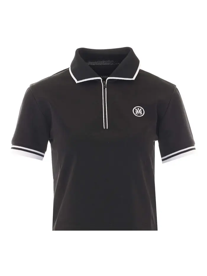 Amiri Ma polo ricamata Nero