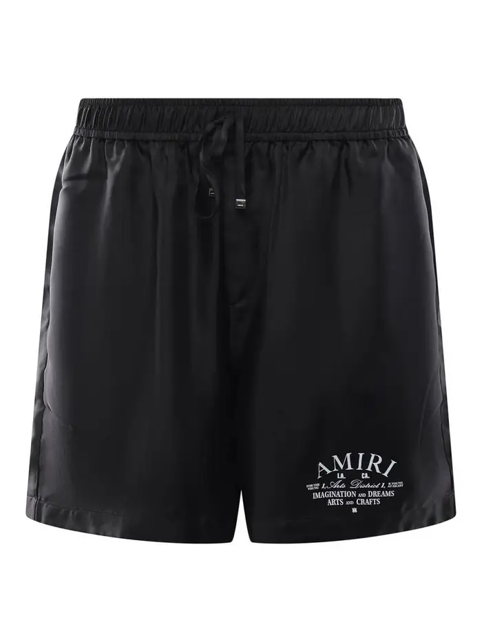 Pantaloncini con logo Nero