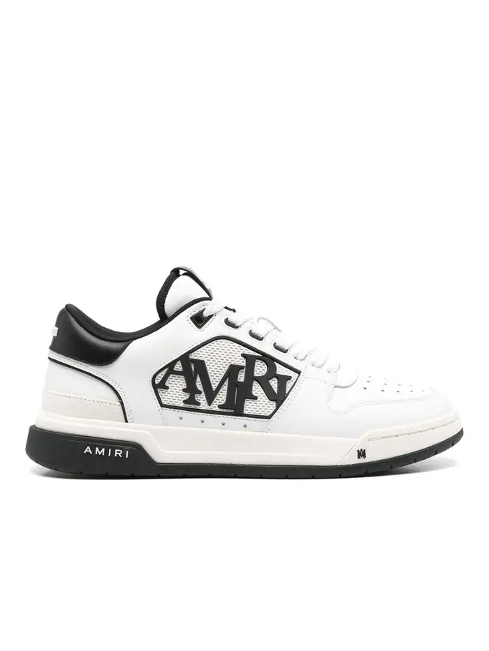 Amiri Sneaker classiche in pelle bianca e nera Nero